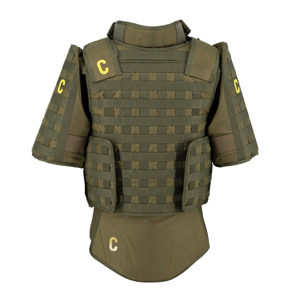 Chaleco balístico protector verde con funda y protecciones, artículo 8520601