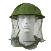 Sombrero con mosquitera militar verde claro, malla de nylon transpirable