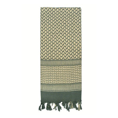 Pañuelo Shemagh 105 x 105 cm gris-negro de algodón, vista del producto