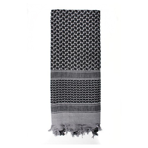 Pañuelo Shemagh 105 x 105 cm gris-negro de algodón, vista del producto