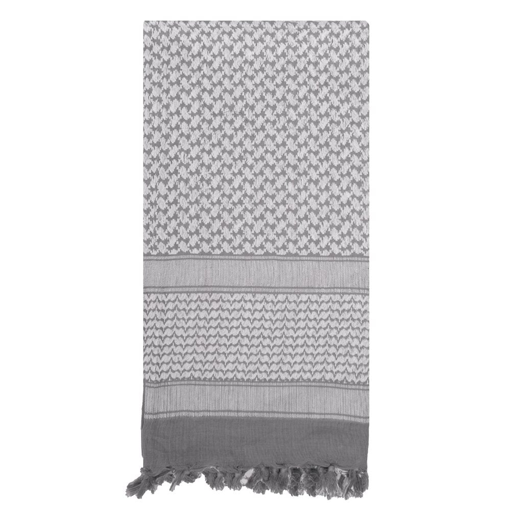 Pañuelo Shemagh 105 x 105 cm gris-negro de algodón, vista del producto