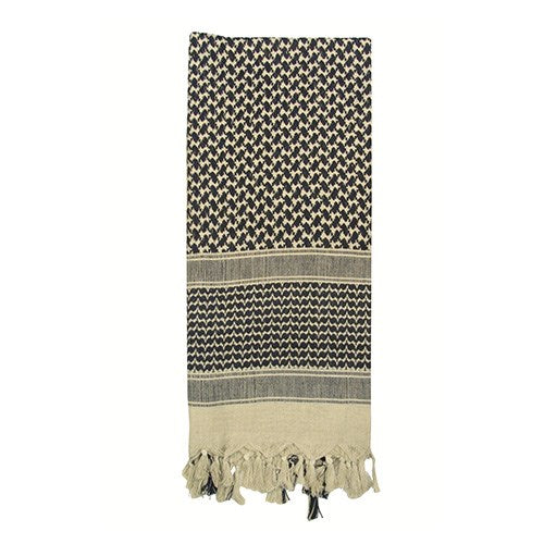 Pañuelo Shemagh 105 x 105 cm gris-negro de algodón, vista del producto