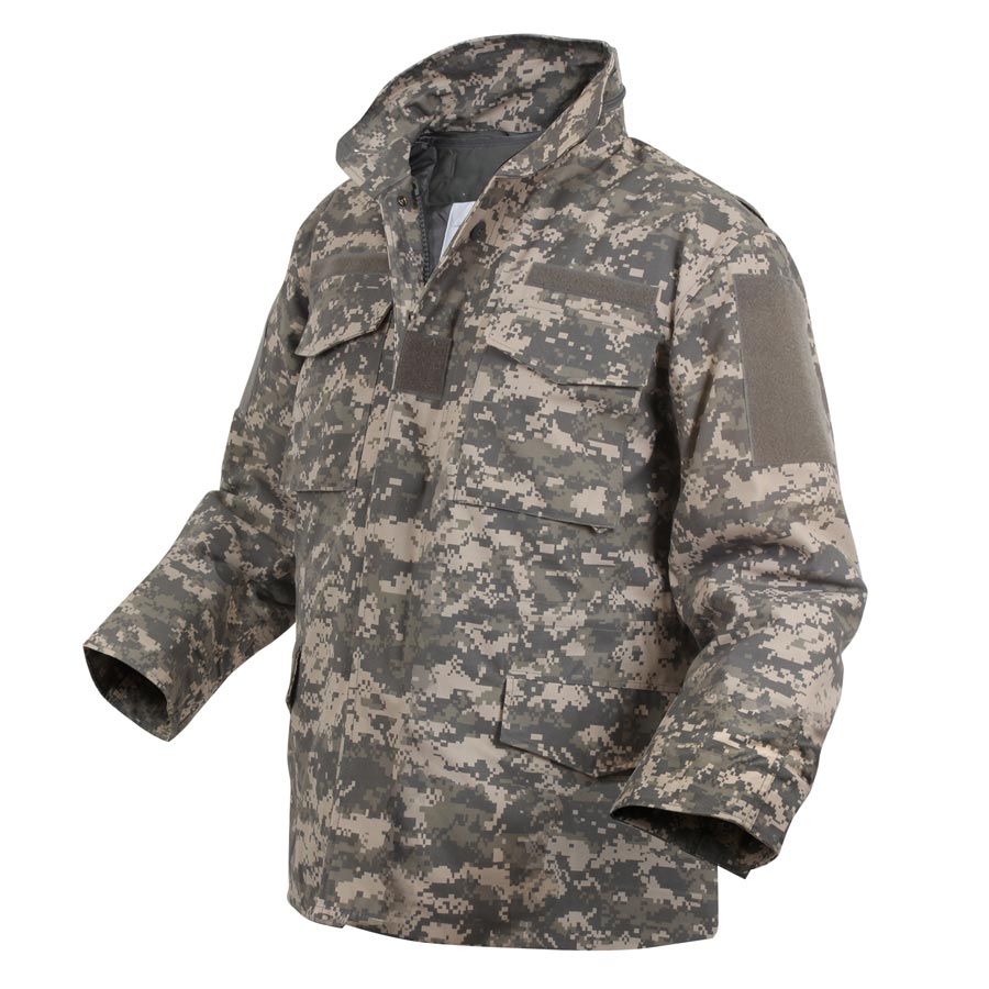 Chaqueta US M65 Ultra Force ACU Digital con forro acolchado desmontable y paneles VELCRO