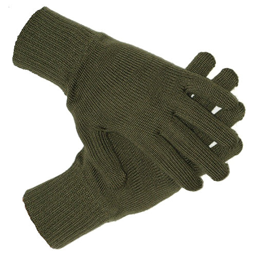 Guantes de dedos verdes ČSLA/AČR tejidos, original militar