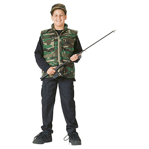 Chaleco infantil Ranger Woodland Rothco, 8 bolsillos, 60% algodón 40% poliéster