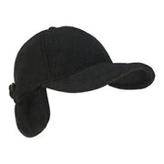 Gorro de invierno negro con visera y orejeras de forro polar - 8560