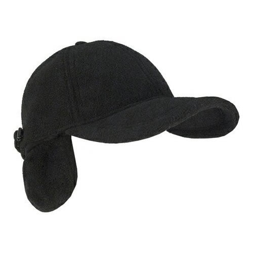 Gorro de invierno negro con visera y orejeras de forro polar - 8560