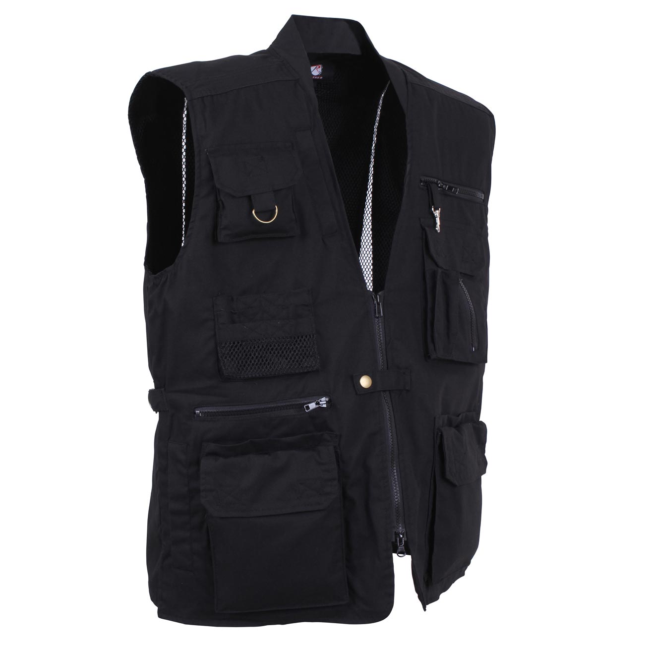 Chaleco negro con 27 bolsillos - vista frontal del producto