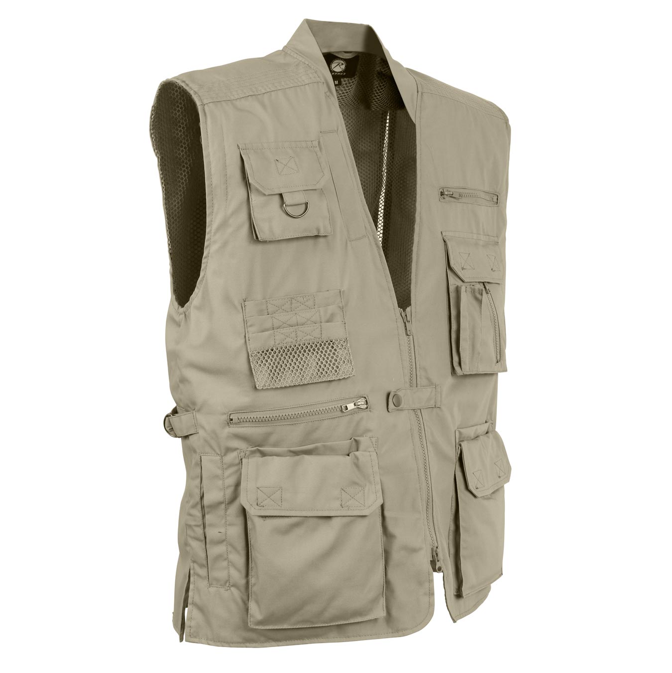 Chaleco Vesta Concealed khaki con 27 bolsillos