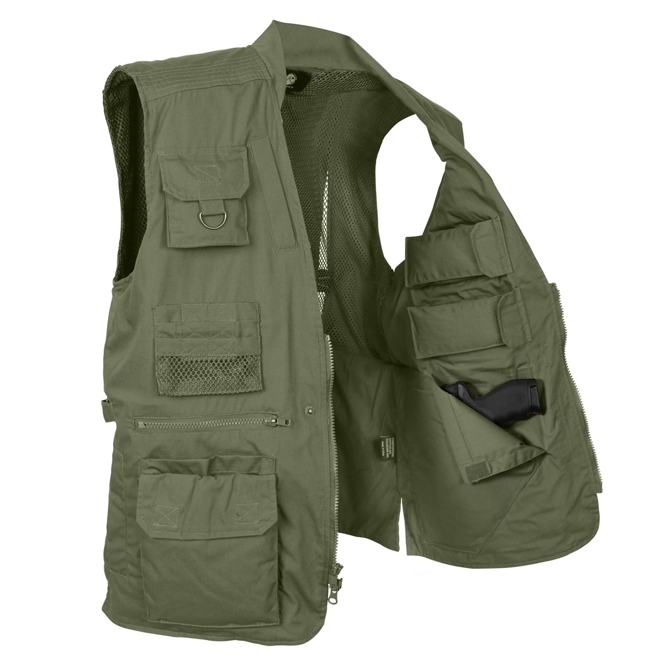 Chaleco verde Vesta Concealed con 27 bolsillos