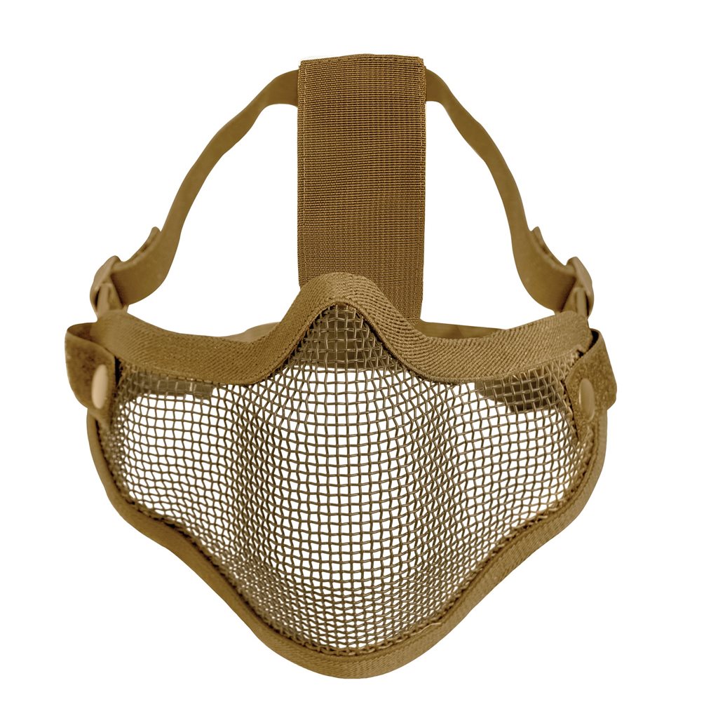 Máscara de malla CARBON protectora verde para nariz y boca con correas elásticas ajustables