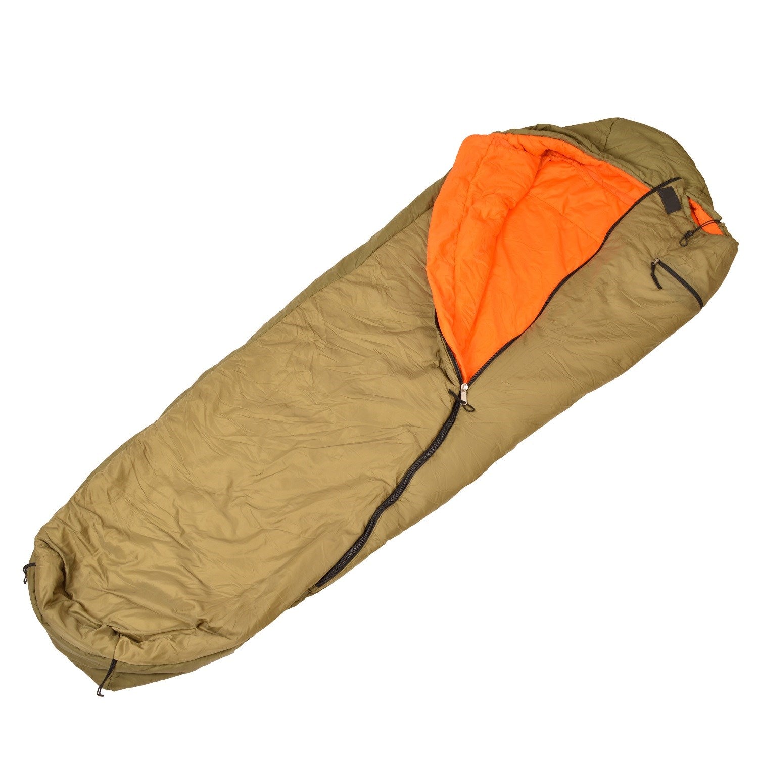 Saco de dormir AČR vz.2000 PZ invierno verde-naranja usado con funda compresible
