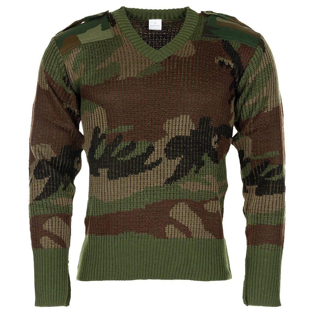 Jersey militar francés CCE cuello en V 60% lana 40% poliéster