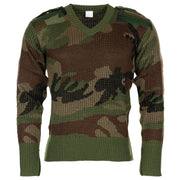 Jersey militar francés CCE cuello en V 60% lana 40% poliéster