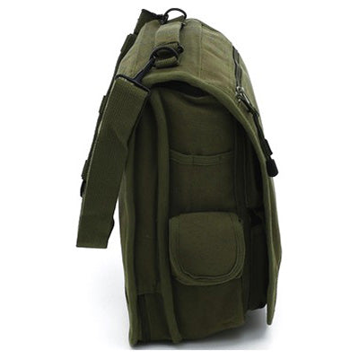 Bolso vintage M-51 verde 30x35x15 cm en lona de algodón