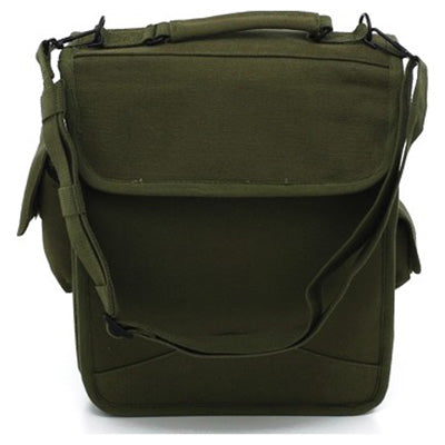 Bolso vintage M-51 verde 30x35x15 cm en lona de algodón
