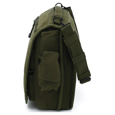 Bolso vintage M-51 verde 30x35x15 cm en lona de algodón