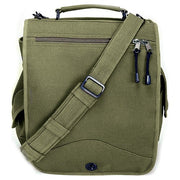 Bolso vintage M-51 verde 30x35x15 cm en lona de algodón