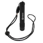 Silbato electrónico negro con luz LED y cordón ajustable con hebilla de plástico