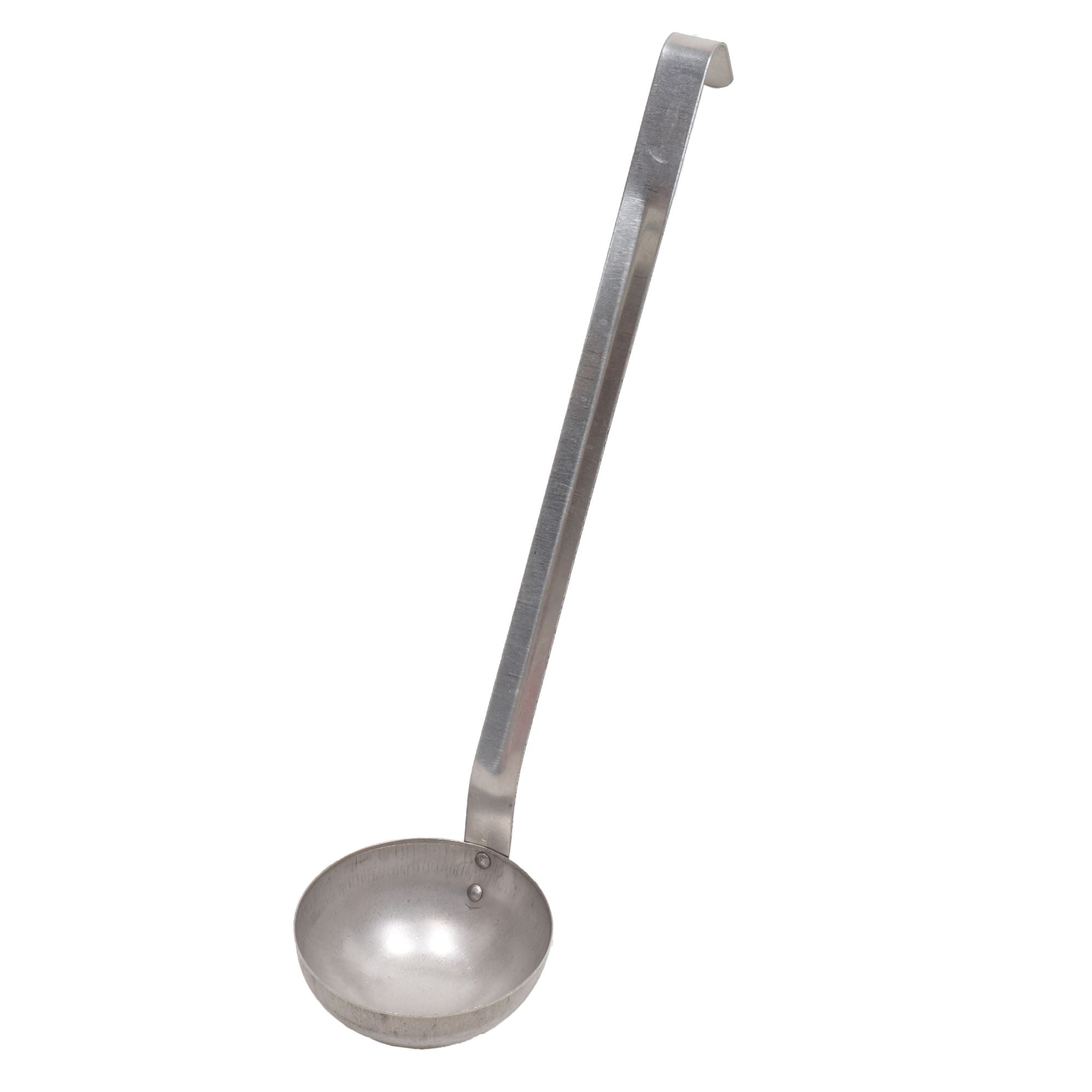 Cucharón de acero inoxidable 250 ml del excedente del Ejército de la República Checa, longitud aprox. 40 cm