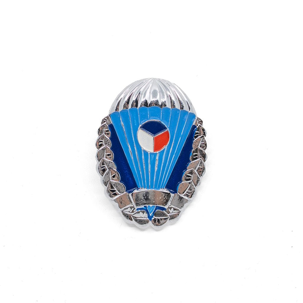 Insignia plateada PARA para paracaidistas del ejército checo (1993-2011), aprox. 50 x 37 mm