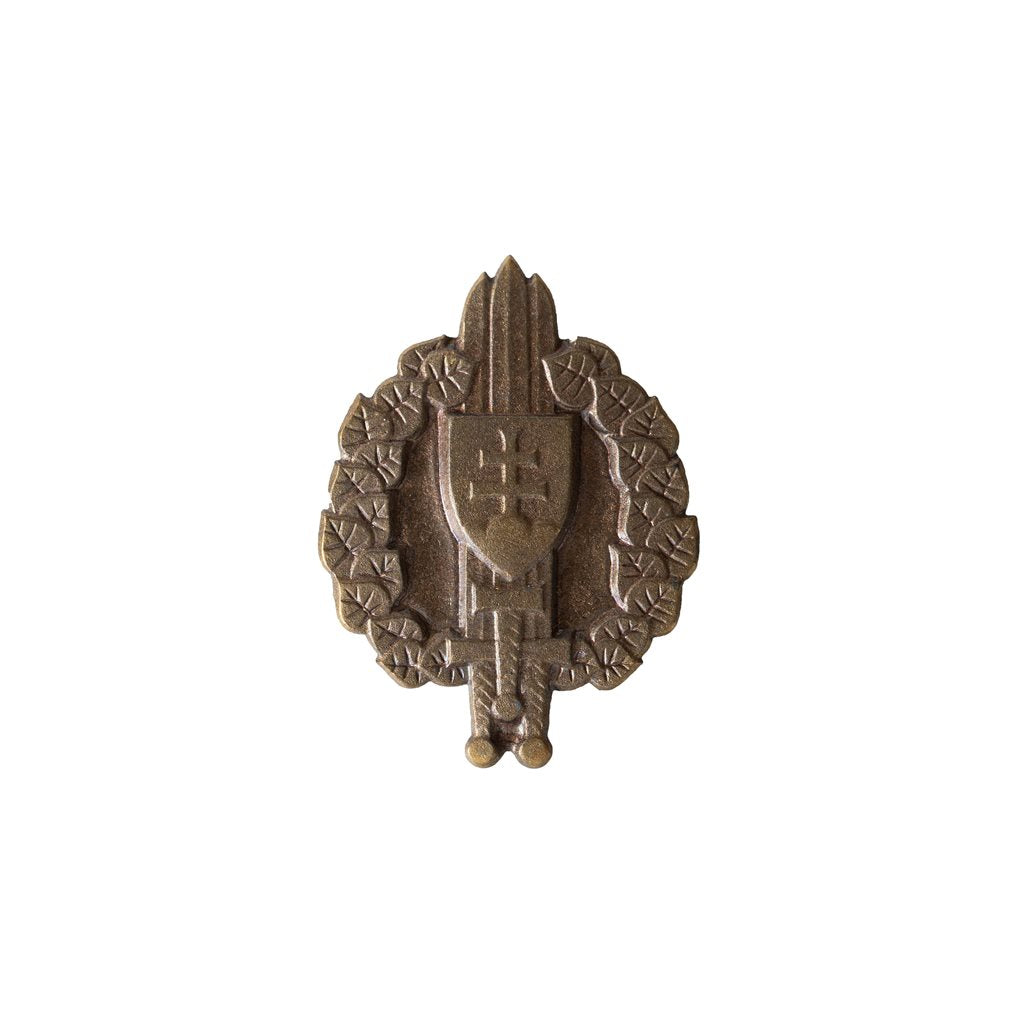 Insignia SLOVENSKO MUŽSTVO de latón (mosazný) - vista principal