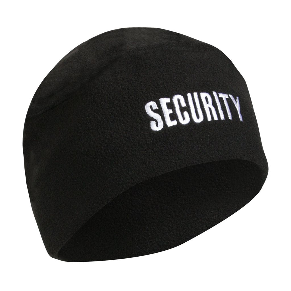 Gorro de polar negro con bordado SECURITY (8643)