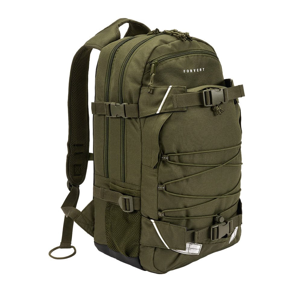 Mochila LOUIS UNI LAPTOP 20 L verde con doble compartimento y funda acolchada para portátil hasta 15 pulgadas
