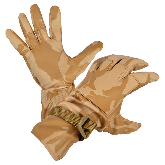 Guantes británicos 5 dedos DPM DESERT usados en piel de canguro