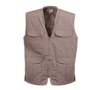 Chaleco Vesta CONCEALED CARRY ligero khaki con bolsillos interiores para porte oculto