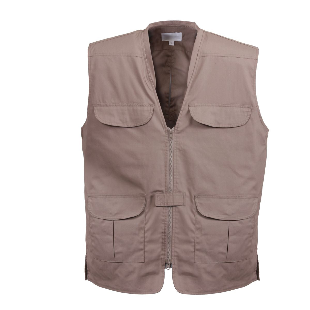 Chaleco Concealed Carry KHAKI, ligero con bolsillos interiores para portación oculta