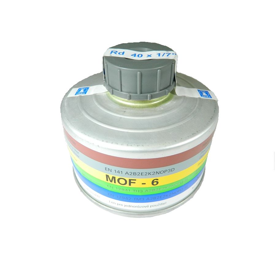 Filtro MOF-6 metálico para máscara antigás (liquidación Ejército Checo)