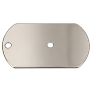Placa identificativa (dog tag) que funciona como espejo de señalización 53 x 30 x 1,2 mm