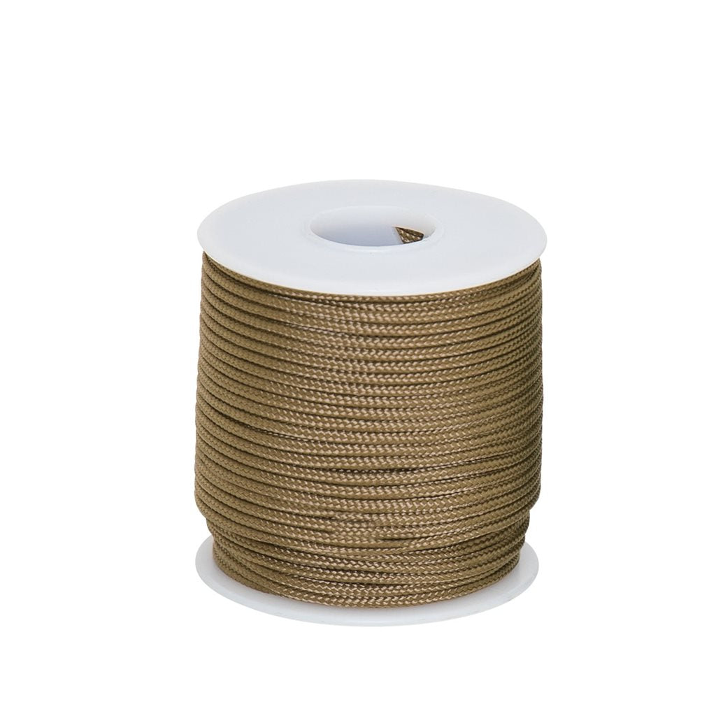 Cuerda paracord Micro Cord nylon 95LB en carrete, 1,5 mm y 30 m color Coyote