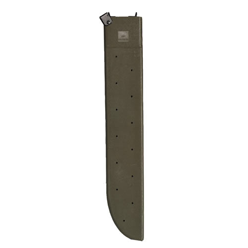 Funda de plástico negra para machete US 45 cm con afilador y clip para cinturón