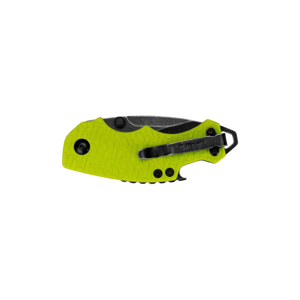 Navaja plegable SHUFFLE color verde lima con mango de alto contraste y hoja lisa