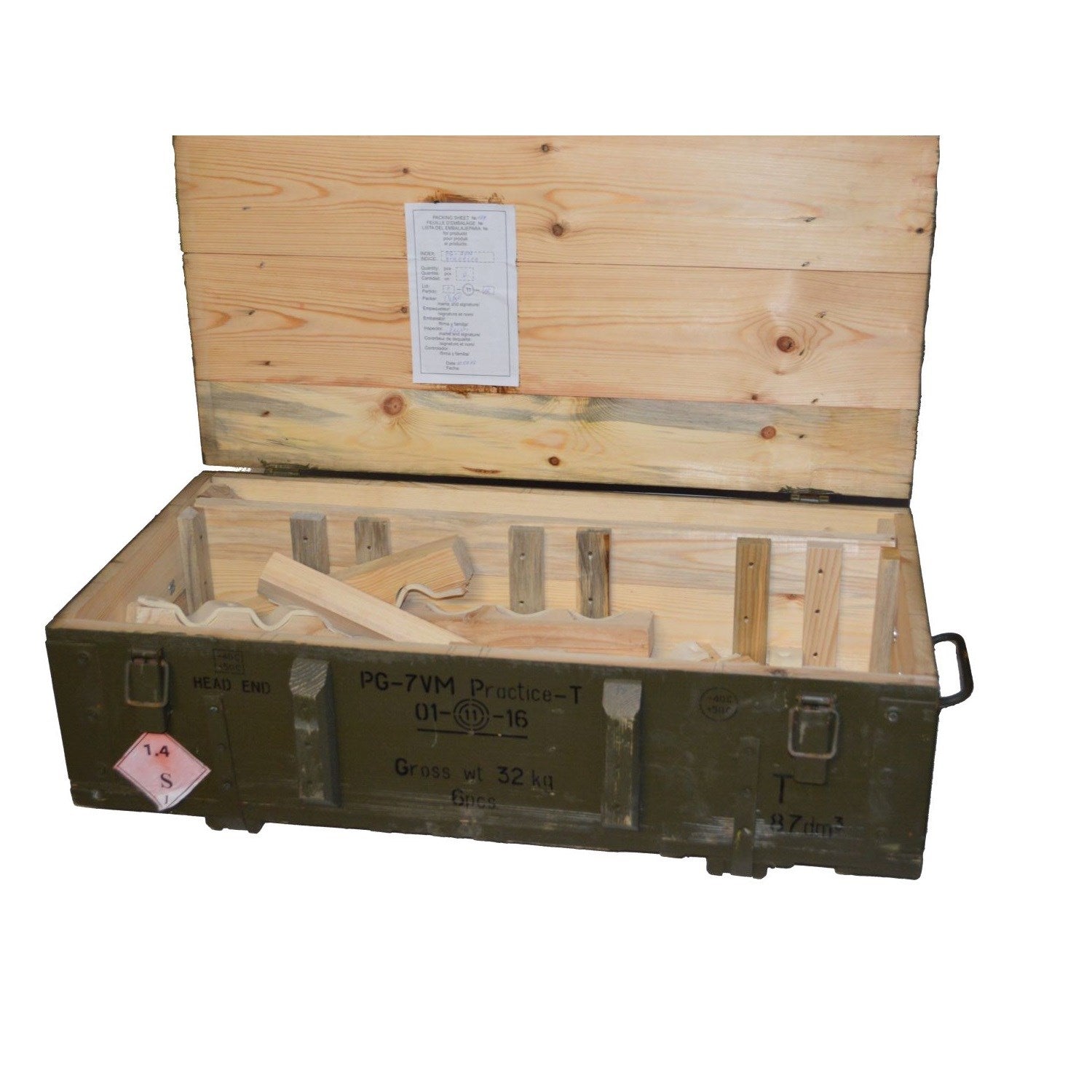 Caja de madera de munición PG 7 usada - producto 87027129
