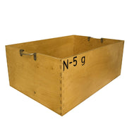 Caja de madera lacada con asas 50x34x15 cm