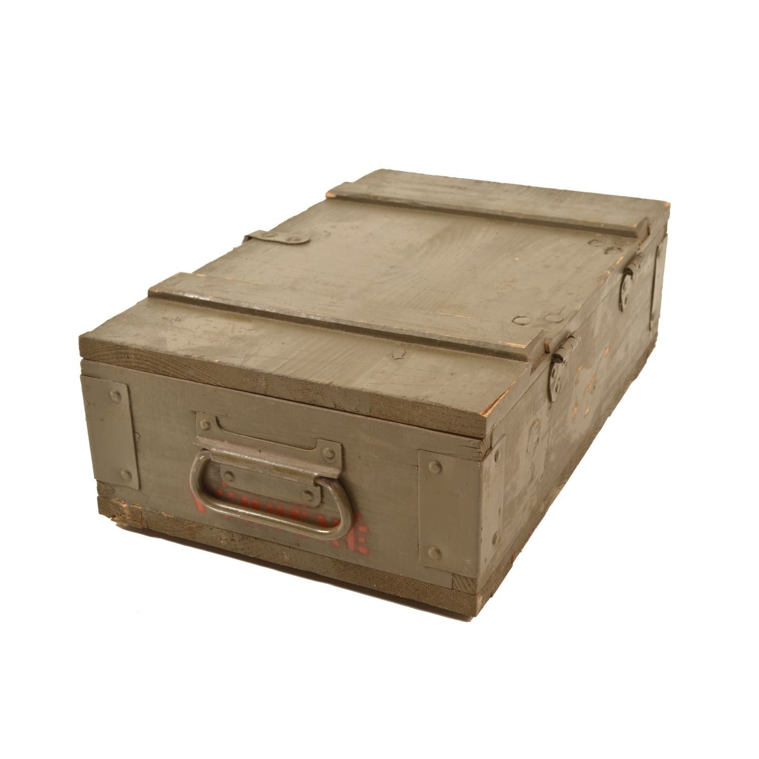 Caja de madera usada con tapa para granadas F-1, identificador 87027929