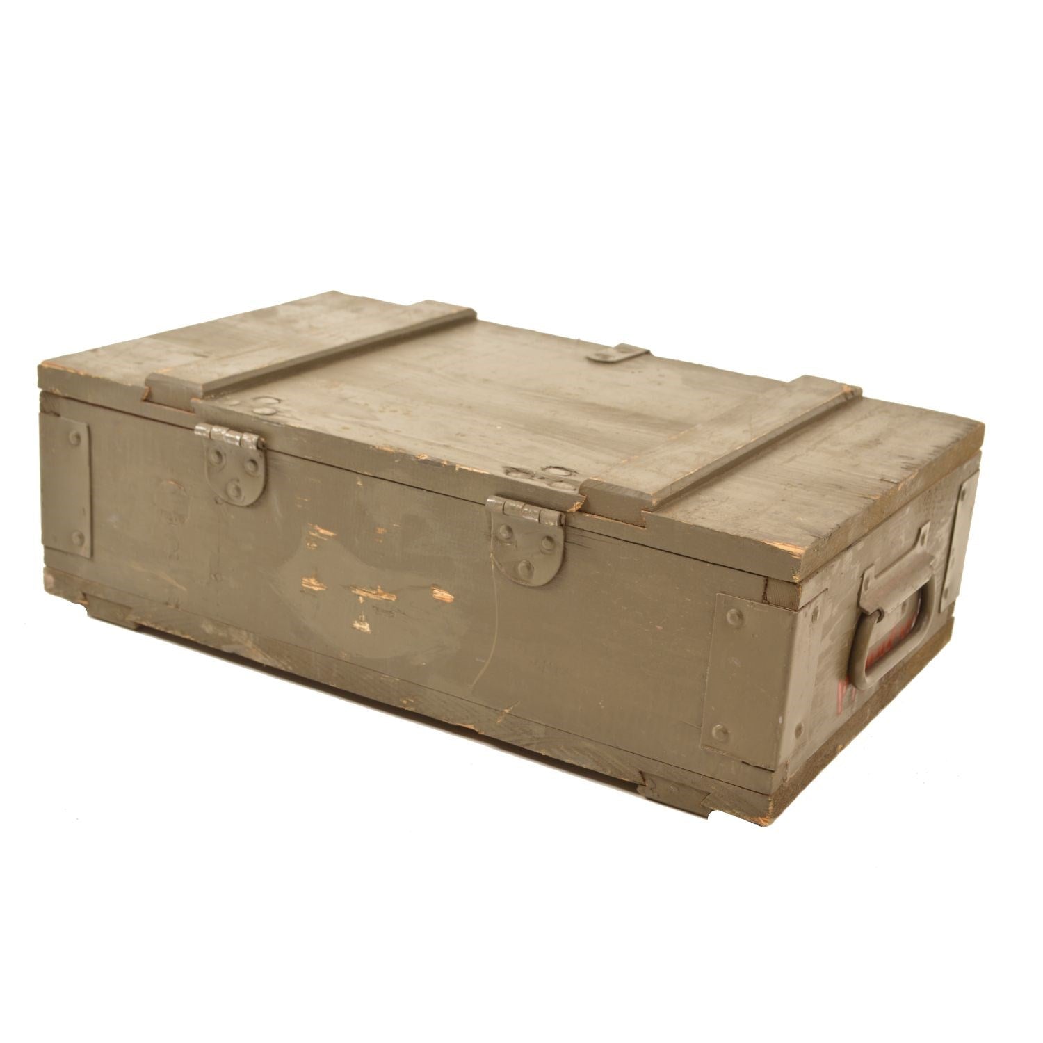 Caja de madera usada con tapa para granadas F-1, identificador 87027929