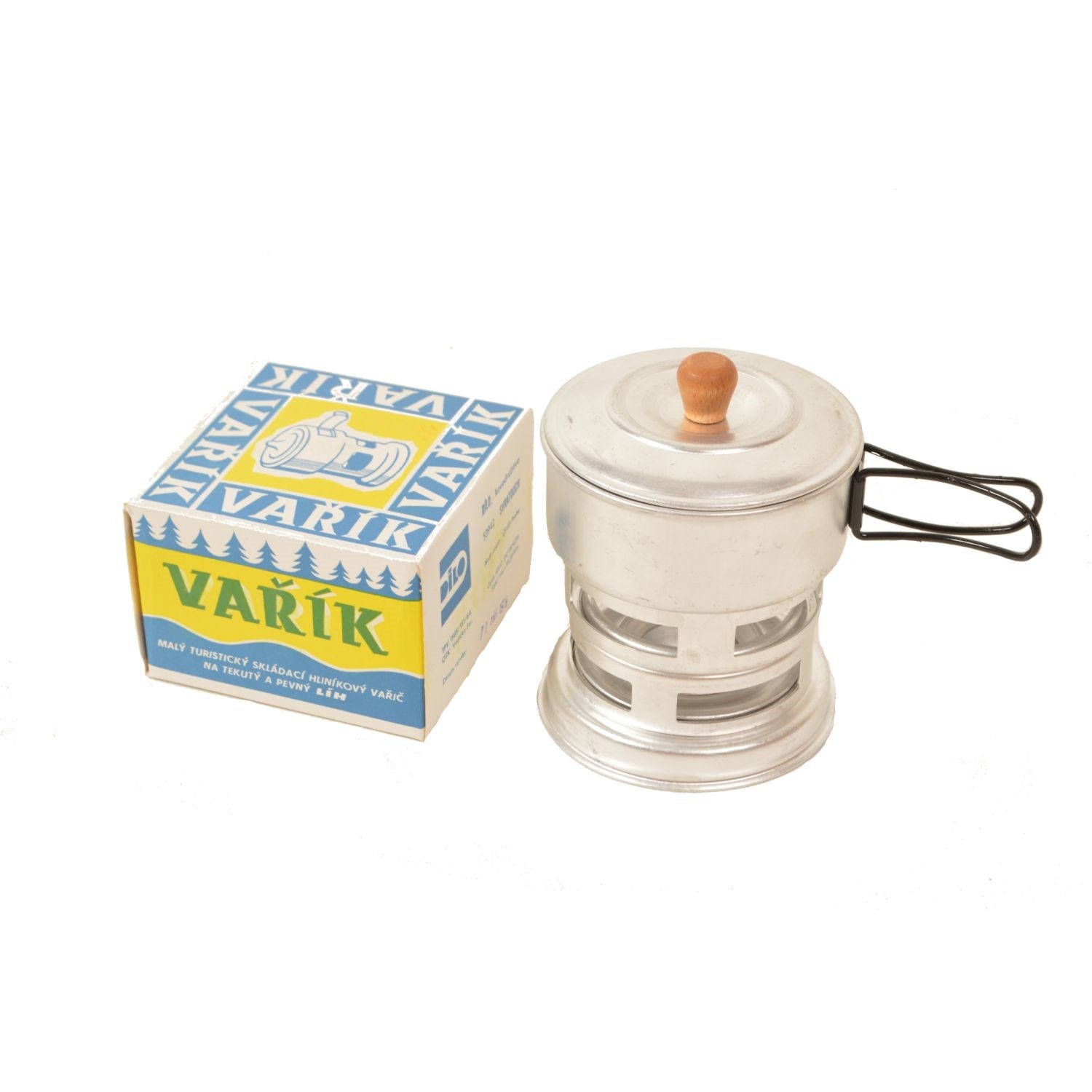 Hornillo plegable VAŘÍK de alcohol en aluminio, ideal para acampada - 8708984