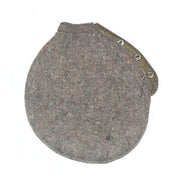 Funda de fieltro gris con broches para cantimplora de aluminio