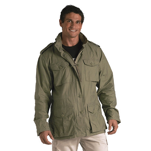 Chaqueta ligera VAGE US M65 Sage en estilo militar lavado