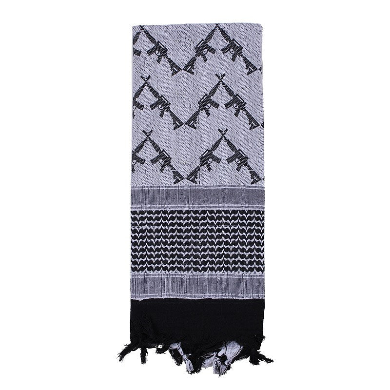 Pañuelo Shemagh CROSSED RIFLES color coyote 107 x 107 cm, algodón