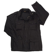Chaqueta ligera VAGE US 65 negra de Rothco, estilo militar lavado