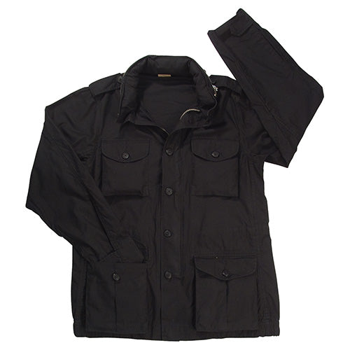 Chaqueta ligera VAGE US 65 negra de Rothco, estilo militar lavado