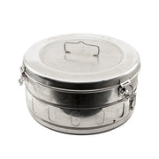 Tambor esterilizador de acero inoxidable 35 x 17 cm para instrumentos quirúrgicos