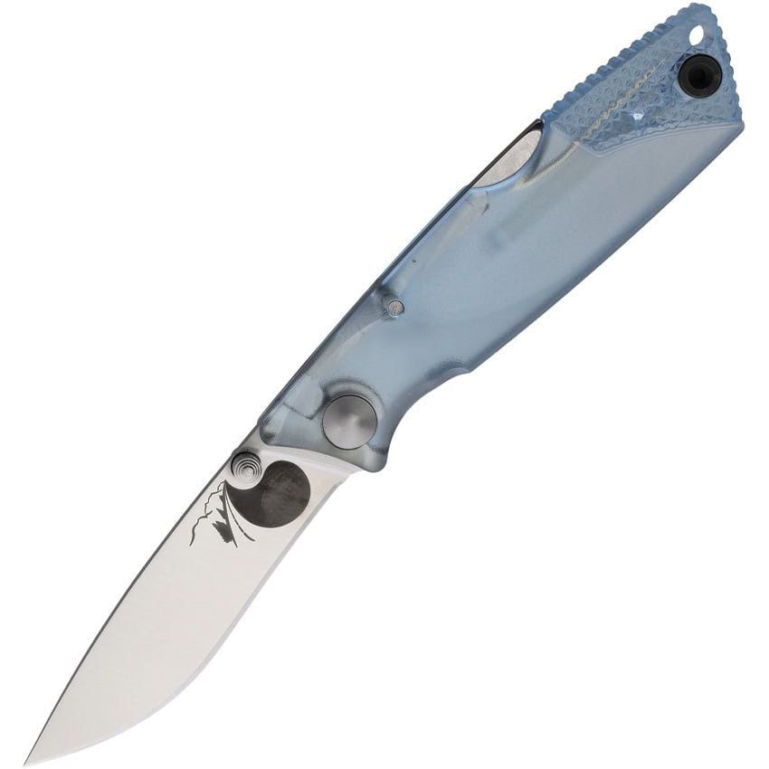 Navaja plegable WRAITH Ice azul con hoja lisa y clip de bolsillo