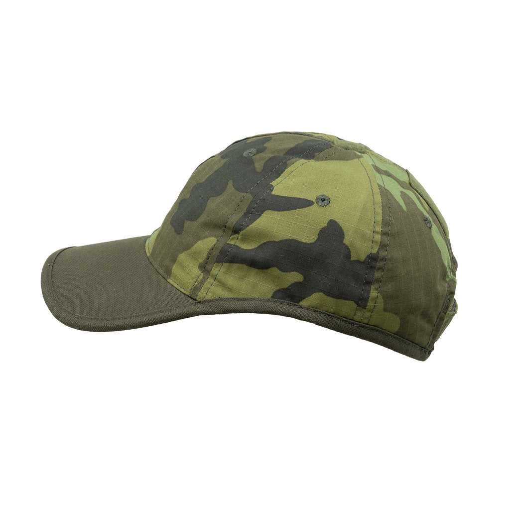 Gorra de béisbol rip-stop vz.95 bosque con lona verde oscuro y cierre de velcro