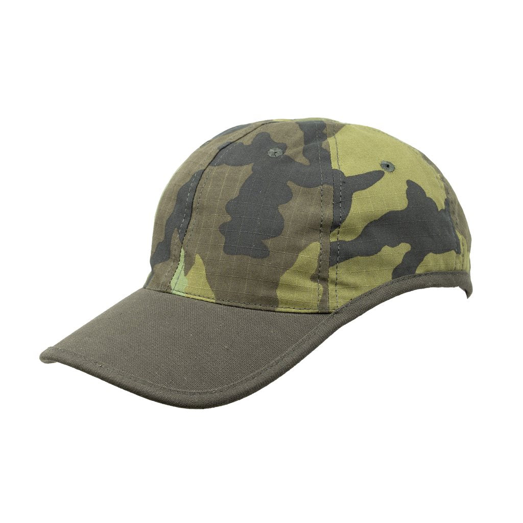Gorra de béisbol rip-stop vz.95 bosque con lona verde oscuro y cierre de velcro